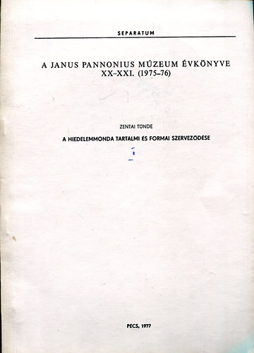 Somogyi Múzeumok Közleményei XII (különlenyomat) antikvár