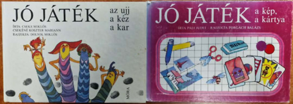 2 db Jó Játék könyv: Az ujj, a kéz, a kar (Cseke Miklós) + A kép, a kártya (Páli Judit) antikvár