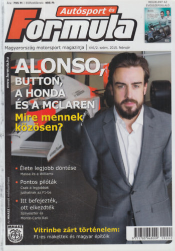 Bethlen Tamás (főszerk.): Autósport és Formula 2015. február - 2016. január számok (11 db. lapszám) könyv