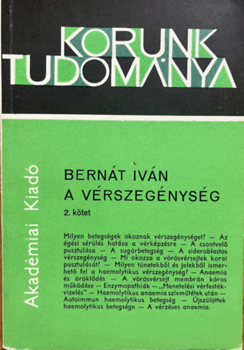 Bernát Iván: A vérszegénység 2. kötet antikvár