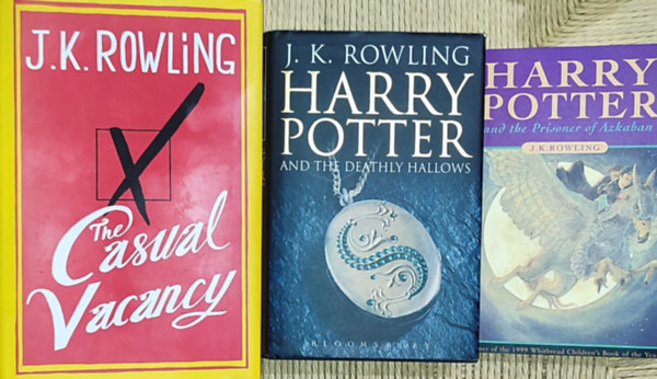 J. K. Rowling: 3db angol nyelvű J. K. Rowling regény - Harry Potter and the Prisoner of Azkaban, Harry Potter and the Deathly Hallows, The Casual Vacancy antikvár