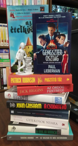 John Grisham, Peter Robinson, Sarah Vaughan, Douglas Preston, Paul Lieberman, Jack Higgins, Oliver Bottini, Ugo di Fonte: 10 db-os KÖNYVMENTŐ AJÁNLAT, krimi: Az ételkóstoló+ Az igazság és más hazugságok+ Gengszterosztag+ A maja kódex+ Gyilkosok nyara+ Egy botrány természetrajza+ Pusztító tűz+ Rosszfiú+ A csodatévő+ Az ördög fizetsége antikvár
