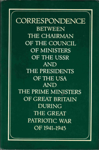 Correspondence between the Chairman of the Council of Ministers of the USSR... I-II. antikvár