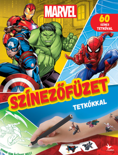 Színezőfüzet tetkókkal - Marvel könyv