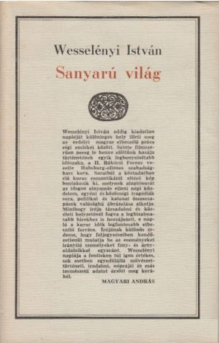 Wesselényi István: Savanyú világ antikvár