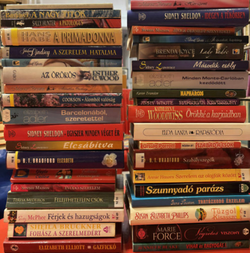 Romantikus könyvek 38 db antikvár