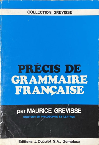 Maurice Grevisse: Précis de grammaire française antikvár