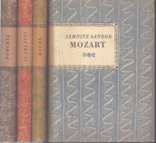 Petrovics Emil, Jemnitz Sándor, Kárpáti János, Legány Dezső: 4 db a Kis Zenei Könyvtár sorozatból: Ravel - Mozart - D. Scarlatti - Purcell antikvár