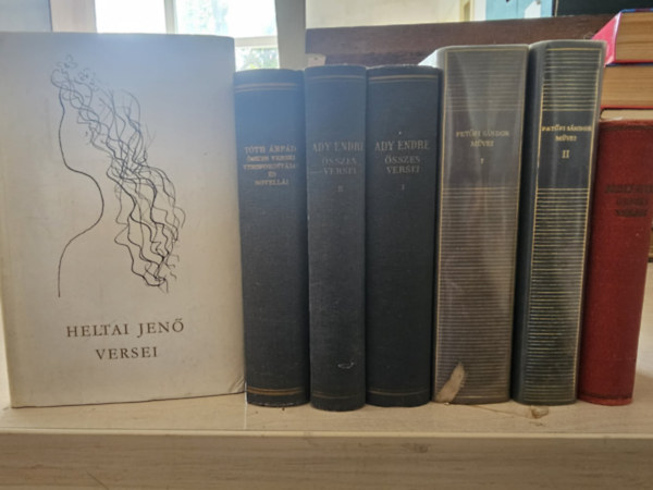 Ady Endre, Petőfi Sándor, Heltai Jenő, József Attila, Tóth Árpád: 5szerző verses kötete, KÖNYVMENTŐ AJÁNLAT: Heltai Jenő versei + Tóth Árpád összes versei, műfordításai és novellái + Ady Endre összes versei I-II.+ Petőfi Sándor művei I-II+ József Attila összes versei antikvár