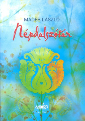 Máder László: Népdalszótár könyv