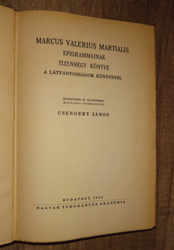 Marcus Valerius Martialis: Marcus Valerius Martialis Epigrammáinak tizennégy könyve antikvár