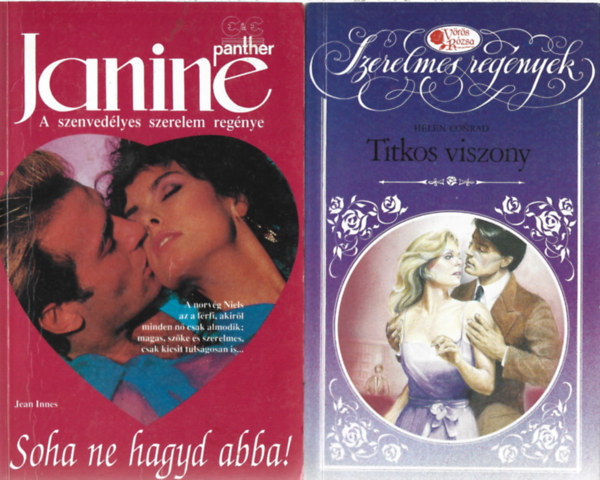 2 db könyv, Helen Conrad: Titkos viszony, Jean Innes: Soha ne hagyd abba! antikvár