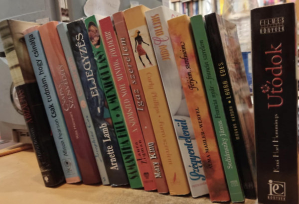 Kaui Hart Hemmings, Morvay Kendra, Alma Mahler-Werfel, Sediánszky János, Judy Collins, Laura Zigman, Allison Pearson, Mary King, Arnette Lamb, Josephine Cox, Carly Phillips, Samantha Hill, Rita Haowart, Maria Brown: 14 db romantikus: A bizalmas; A mexikói lány; A szomszéd nője, mindig zöldebb!; Csak tudnám, hogy csinálja; Csapás és szenvedély; Csavargók; Eljegyzés; Férjeim, szerelmeim; Francia nyár; Forró szerelem; Igaz szerelem; Laura, Édes; Szégyentelenül; Utódok antikvár