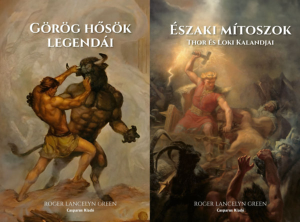 Roger Lancelyn Green: 2 db mitológiai könyv: Görög hősök legendái + Északi mítoszok - Thor és Loki kalandjai antikvár