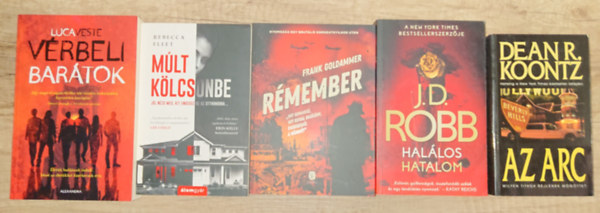 Dean R. Koontz, J.D. Robb, Frank Goldammer, Rebecca Fleet, Luca Veste: 5 lebilincselő krimi: Vérbeli barátok, Az arc, Halálos hatalom, Rémember, Múlt kölcsönbe antikvár