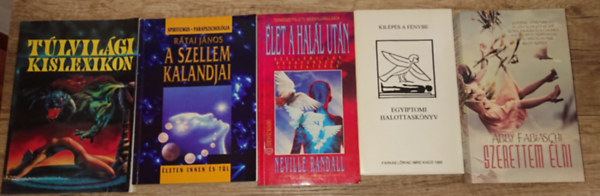 Neville Randall, Rátai János: 4 könyv s halál utáni életról + 1 ajándékregény unyanebben a témában: Egyiptomi halottaskönyv, Túlvilági kislexikon, Élet a halál után, A szellem kalandjai életen innnen és túl + Szerettem élni antikvár