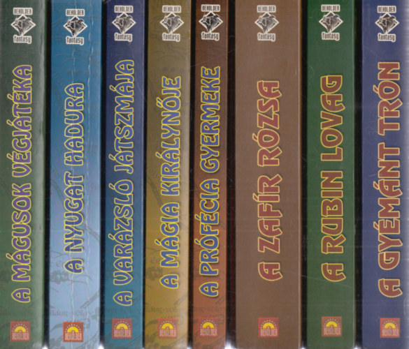 David Eddings: 8 db. Beholder Fantasy (A mágusok végjátéka + A nyugat hadura + A varázsló játszmája + A mágia királynője + A prófécia gyermeke + A gyémánt trón + A rubin lovag + A zafír rózsa) antikvár
