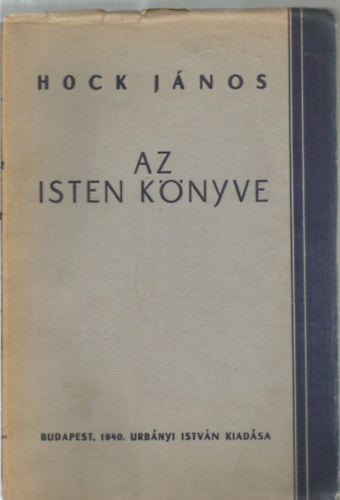 Hock János: Az Isten könyve antikvár