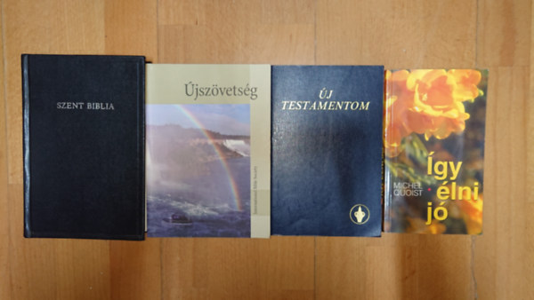 Michel Quoist: 4 könyv a keresztény hittel kapcsolatban: Szent Biblia, Újszövetség, Új Testamentom, Így élni jó antikvár