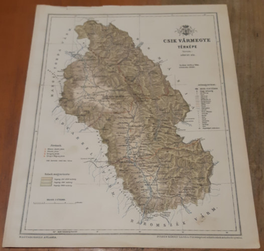 Csik Vármegye térkép antikvár