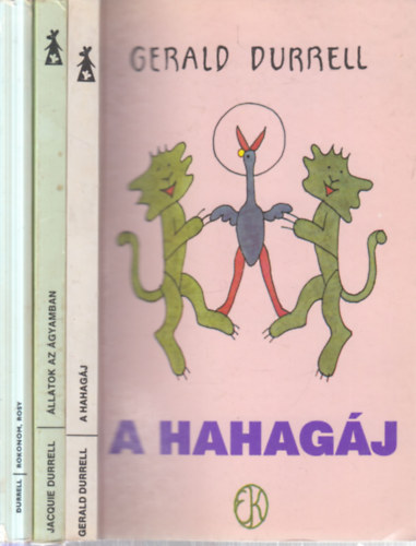 Gerald Durrell, Jacquie Durrell: 3 db. humoros kötet (Rokonom, Rosy + Állatok az ágyamban + A hahagáj) antikvár