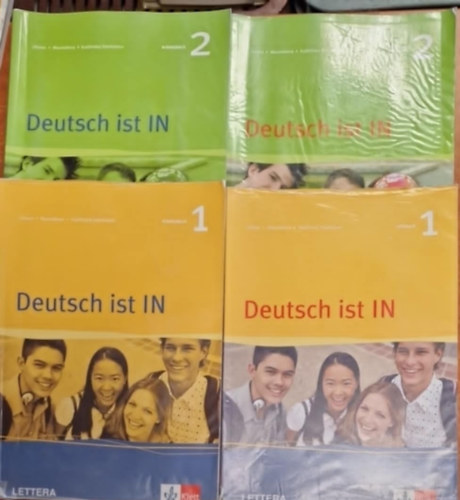 Dikova: 4db Deutsch ist IN 1-2 - Arbeitsbuch (munkafüzet) + Lehrbuch (tankönyv) antikvár