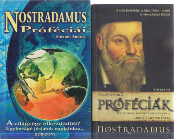 2 db. Nostradamus (Nostradamus próféciái + Próféciák) antikvár