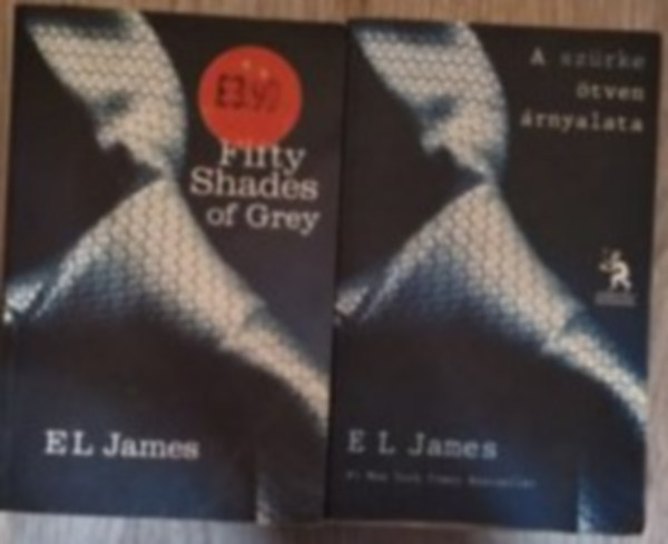 E L James: 2 db E.L.James könyv: A szürke ötven árnyalata +Fifty Shades of Grey /Árnyalat 1./angolul antikvár