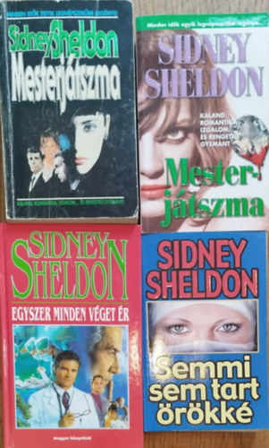 Sidney Sheldon: 4 db Sidney Sheldon könyv (Mesterjátszma,Semmi sem tart örökké,Mesterjátszma,Egyszer minden véget ér) antikvár