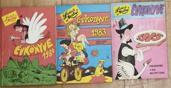 Árkus József (főszerk.): 3db Ludas Matyi Évkönyve - Ludas Matyi Évkönyve1980, Ludas Matyi Évkönyve 1983, Ludas Matyi Évkönyve 1985 antikvár