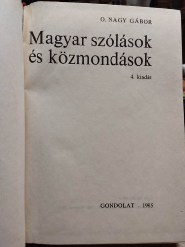 O. Nagy Gábor: Magyar szólások és közmondások antikvár