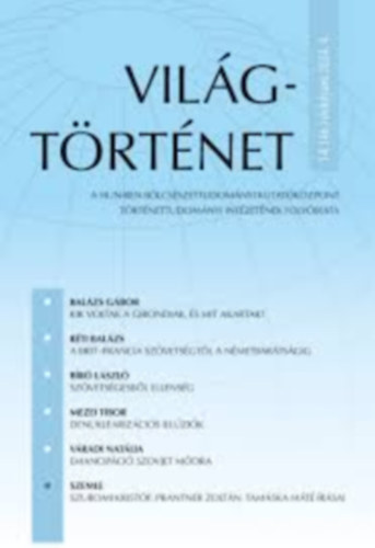 Világtörténet 14. (46.) évfolyam 2024.4. antikvár