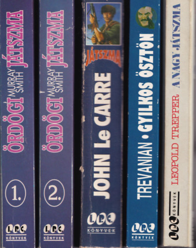Murray Smith, John Le Carre, Trevanian, Leopold Trepper: 5 db (4 mű) I.P.C. krimi: Ördögi játszma 1-2, Játszma, Gyilkos ösztön, A nagy játszma antikvár