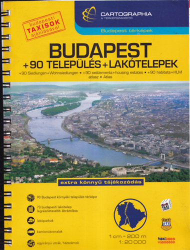 Budapest + 90 település + lakótelepek 1:20000 antikvár