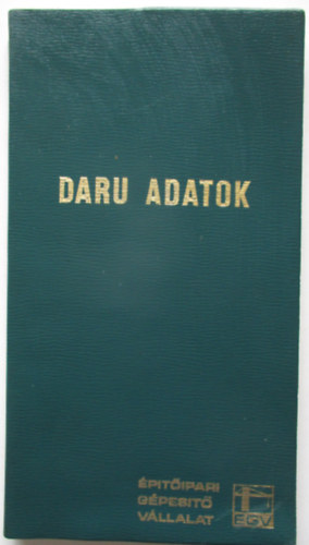 0: Daru adatok   Építőipar antikvár