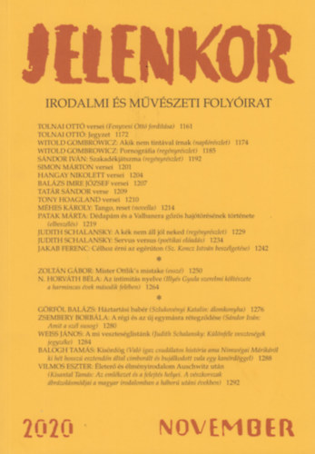 Jelenkor - Irodalmi és művészeti folyóirat - 2020. november könyv