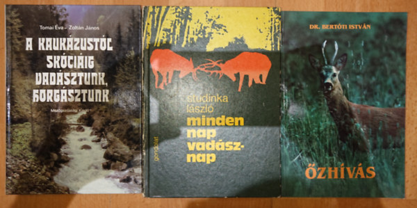 3 könyv a vadászatról: A Kaukázustól Skóciáig vadásztunk, horgásztunk / Minden nap vadásznap / Őzhívás antikvár