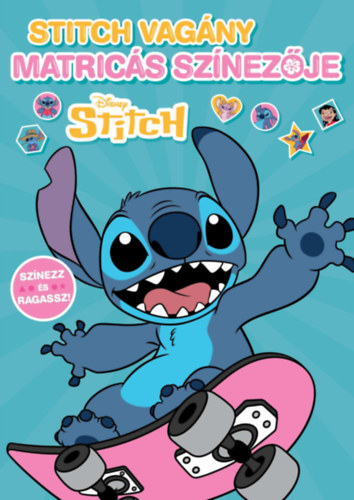 Disney - Stitch vagány matricás színezője könyv