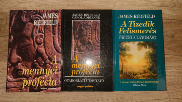 James Redfield: 3 sorsfordító könyv James Redfieldtől: A mennyei prófécia, A mennyei prófécia - gyakorlati útmutató, A Tizedik Felismerés: Őrizni a lángot antikvár
