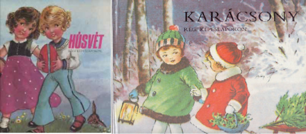 Húsvét régi képeslapokon + Karácsony régi képeslapokon ( 2 kötet ) antikvár