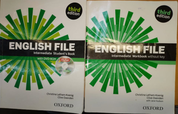 Clive Oxenden, Latham-Koenig: English File intermediate student's book + workbook antikvár