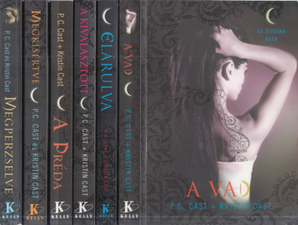 Kristin Cast - P. C. Cast: 6 db. Az Éjszaka Háza (A vad + Elárulva + A kiválasztott + A préda + Megkísértve + Megperzselve) antikvár