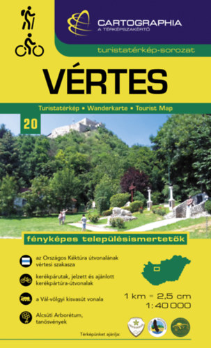 Cartographia Kiadó: Vértes turistatérkép könyv