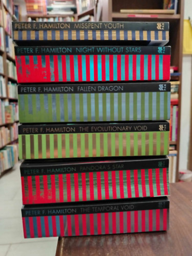 Peter F. Hamilton: Peter F. Hamilton szett. Night without stars+Misspent youth+Fallen dragon+The evolutionary void+Pandpra's star+The temporal void antikvár