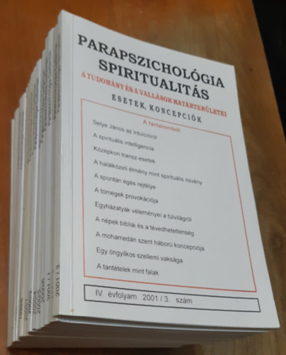 Parapszichológia Szellemtan: 1988: 1-4. szám, 1999: 1-6. szám, 2000: 1-6. szám, 2001: 1-3. szám antikvár