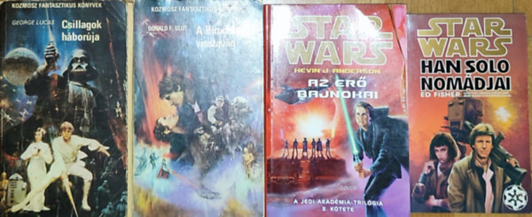 George Lucas, Donald F. Glut, K. J. Anderson, Ed Fisher: 4db Star Wars regény - George Lucas-Csillagok háborúja, Donald F. Glut-A Birodalom visszavág, K. J. Anderson-Az erő bajnokai, Ed Fisher-Han Solo nomádjai antikvár