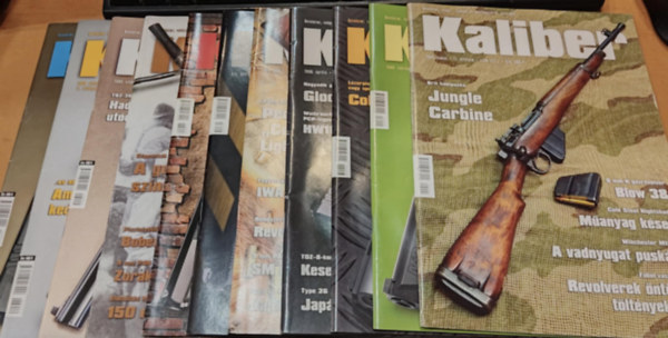 Kalmár Zoltán: 11 db Kaliber (Önvédelmi, vadász-, katonai és sportfegyverek szaklapja), szórványszámok (Lapszámok a terméklapon)(Direx Media Kft.) antikvár