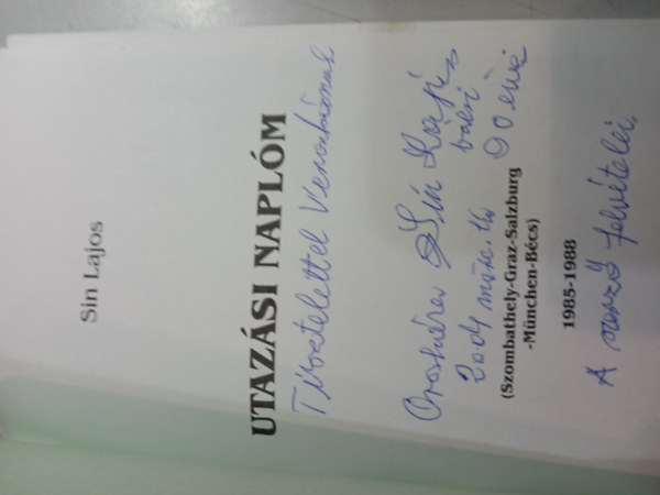 Sin Lajos: Utazási naplóm antikvár