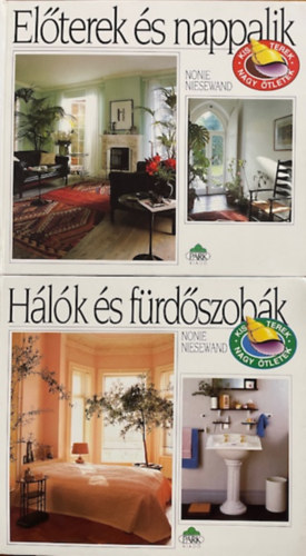 Kis terek, nagy ötletek könyvek I-II.  - Előterek és nappalik + Hálók és fürdőszobák antikvár
