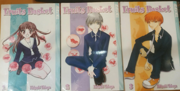 Natsuki Takaya: 3 db Manga: Fruits Basket 1-3. antikvár